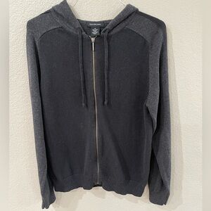 Calvin Klein Charcoal and Black Zip-Up Hoodie
Mens Large
